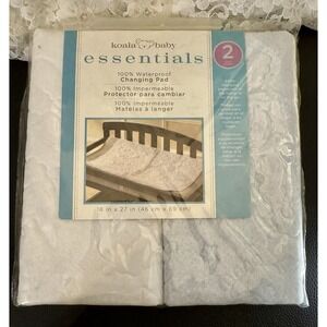Koala Baby Essentials 2 Pack Changing Pads, New In Package, Waterproof, Blue Wht